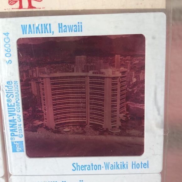 NWT Aloha! Hawaiian 🌺 GAF Slides 1970s Waikiki Diamond Head 🏖 🥥 🏊🏻‍♀️ Fab! - Picture 7 of 17